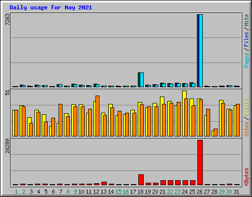 Daily usage for May 2021
