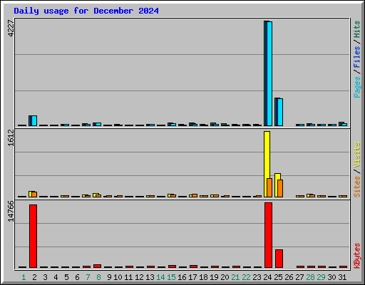 Daily usage for December 2024
