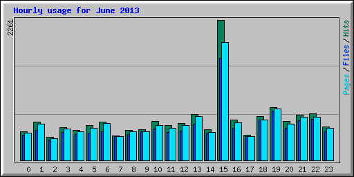 Hourly usage for June 2013