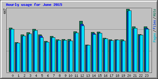 Hourly usage for June 2015