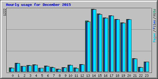 Hourly usage for December 2015