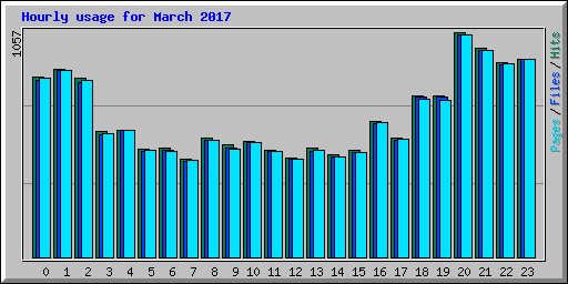 Hourly usage for March 2017
