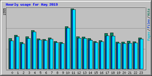 Hourly usage for May 2019