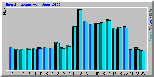 Hourly usage for June 2020