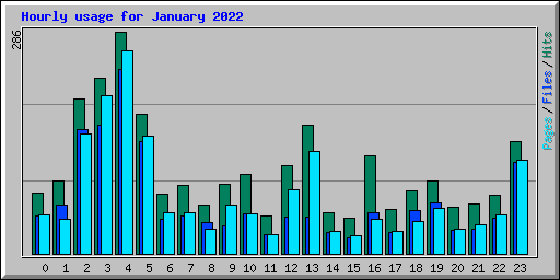 Hourly usage for January 2022