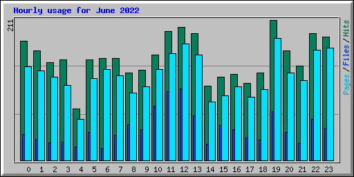 Hourly usage for June 2022