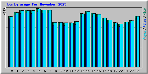 Hourly usage for November 2023