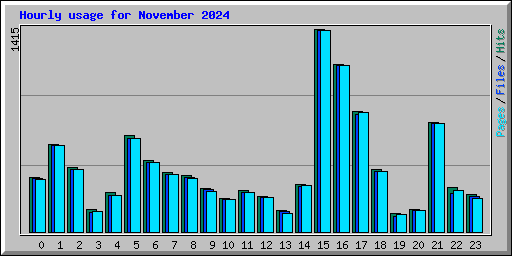 Hourly usage for November 2024