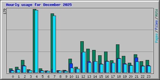 Hourly usage for December 2025