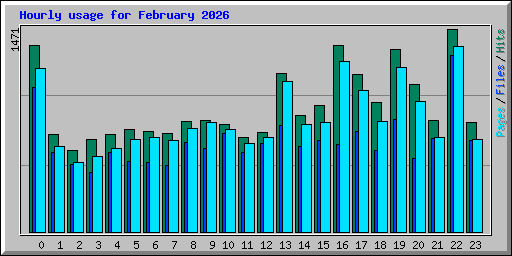 Hourly usage for February 2026