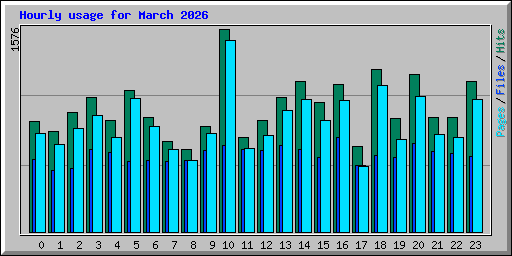 Hourly usage for March 2026